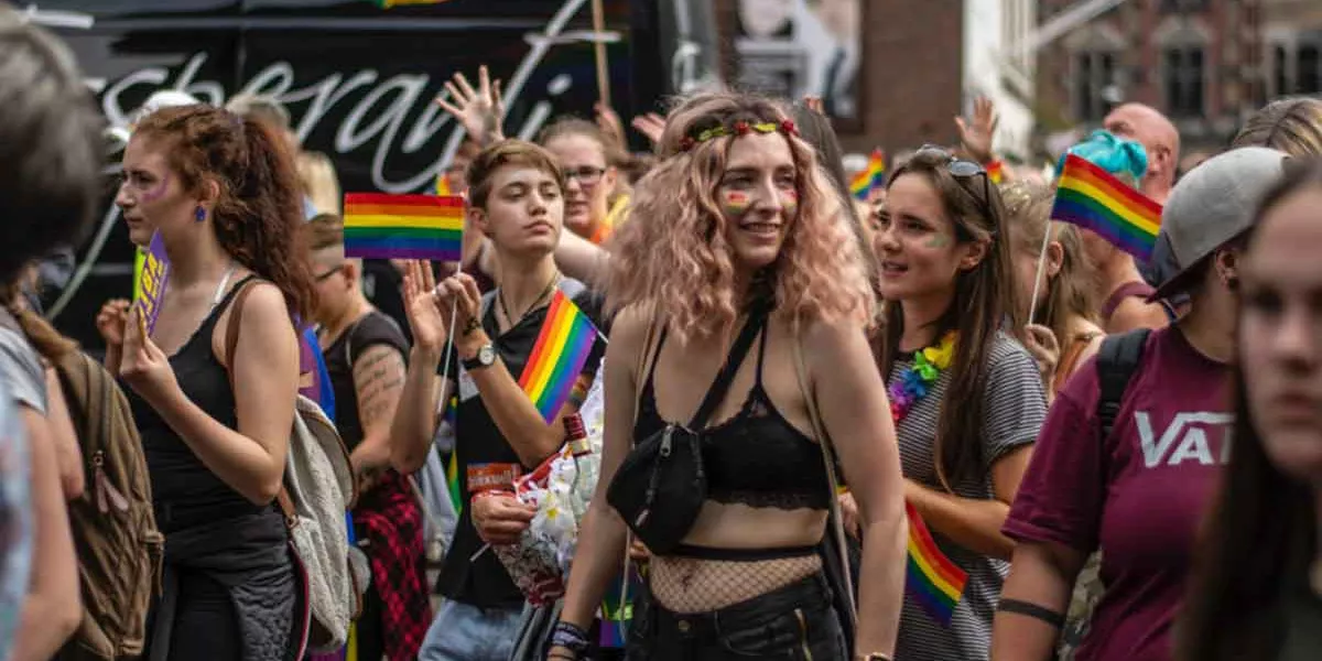 Female Enjoying Pride Celebrations